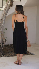 Zoey Midi Dress - Black