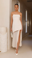 Fenella Asymmetrical Maxi Dress - Butter