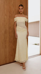 Tiarna Off The Shoulder Maxi Dress - Yellow