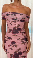 Kiara Maxi Dress - Pink Rose