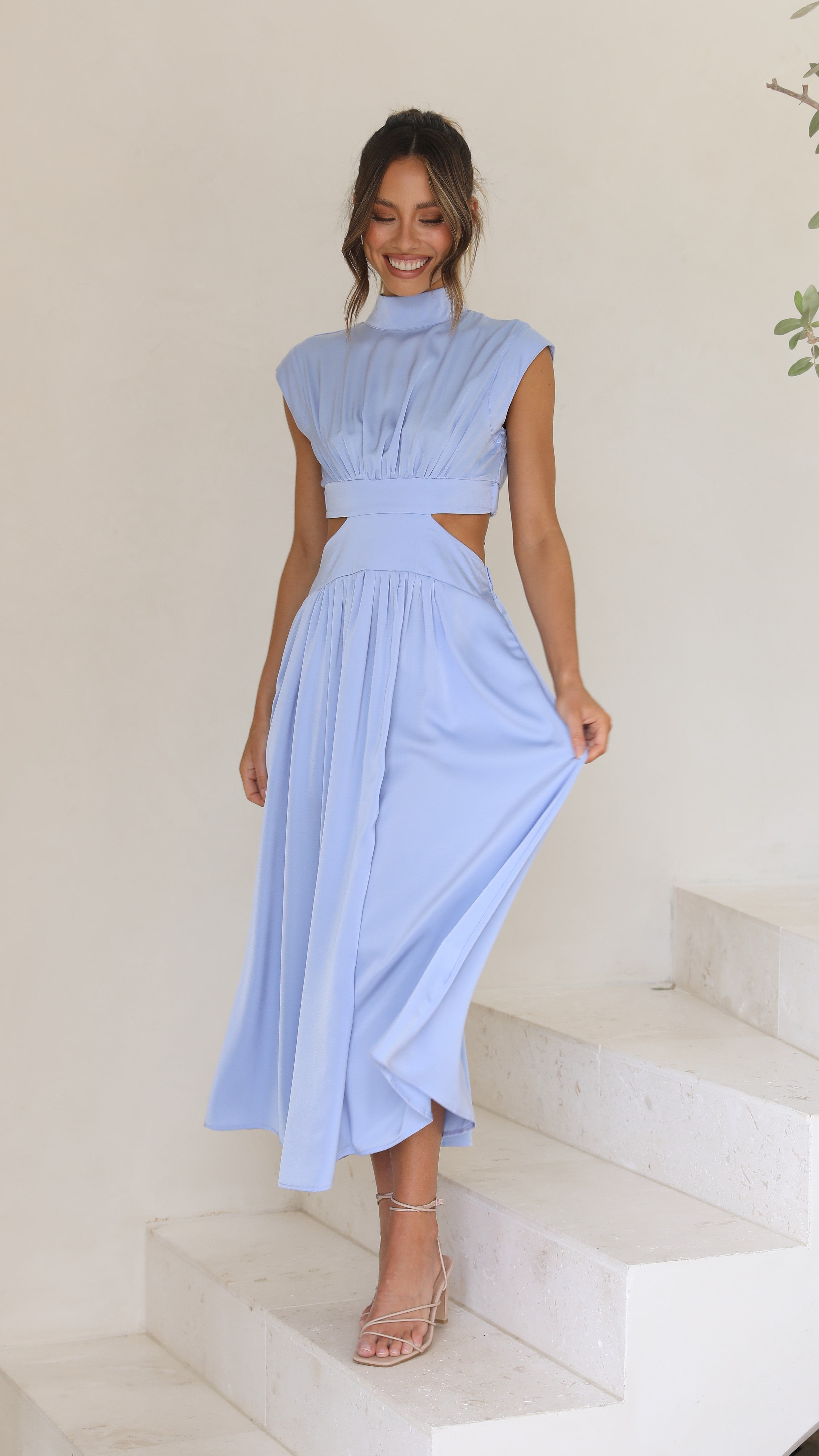Cindie Midi Dress - Blue