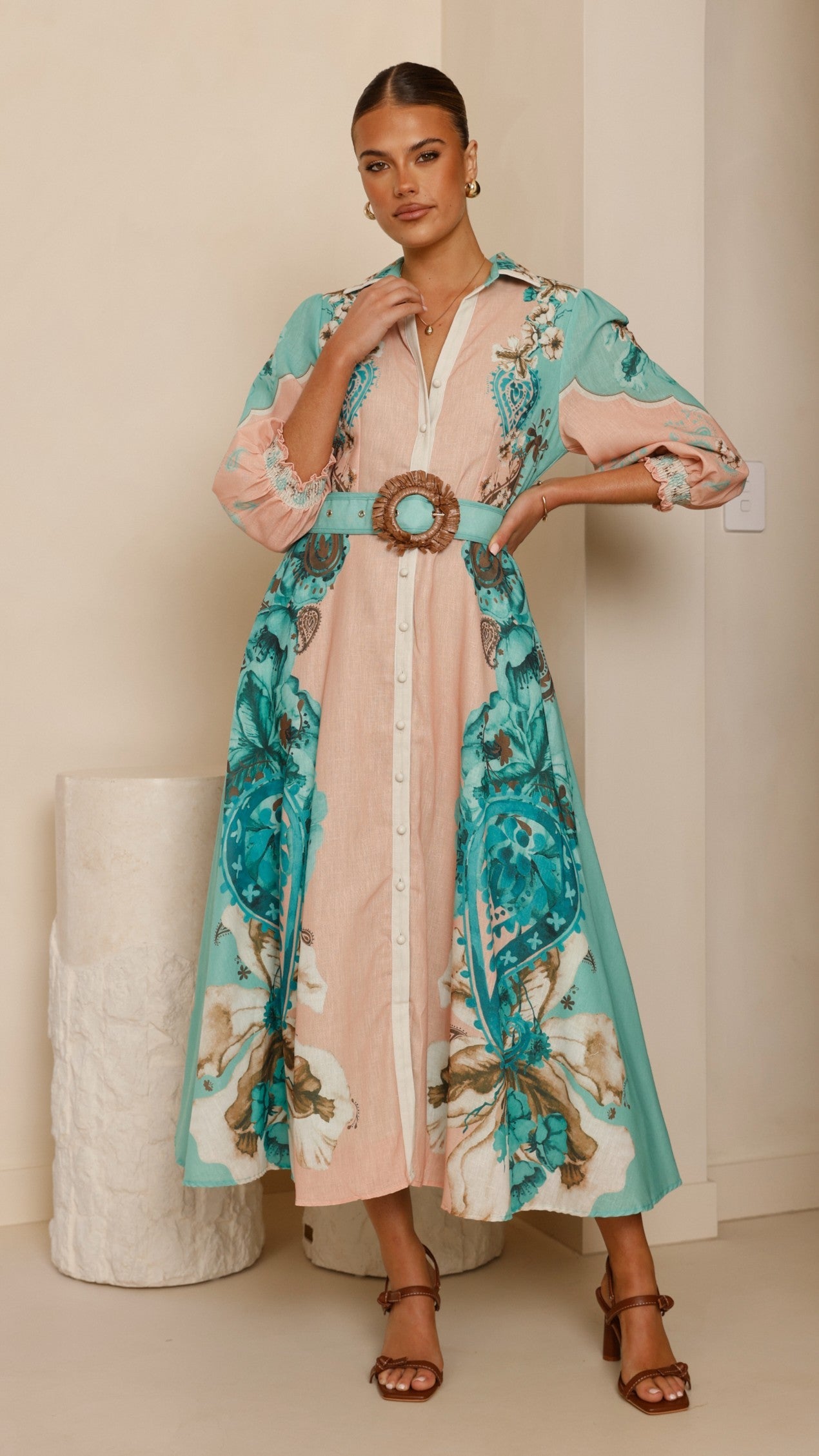 Macy Midi Dress - Willow Print