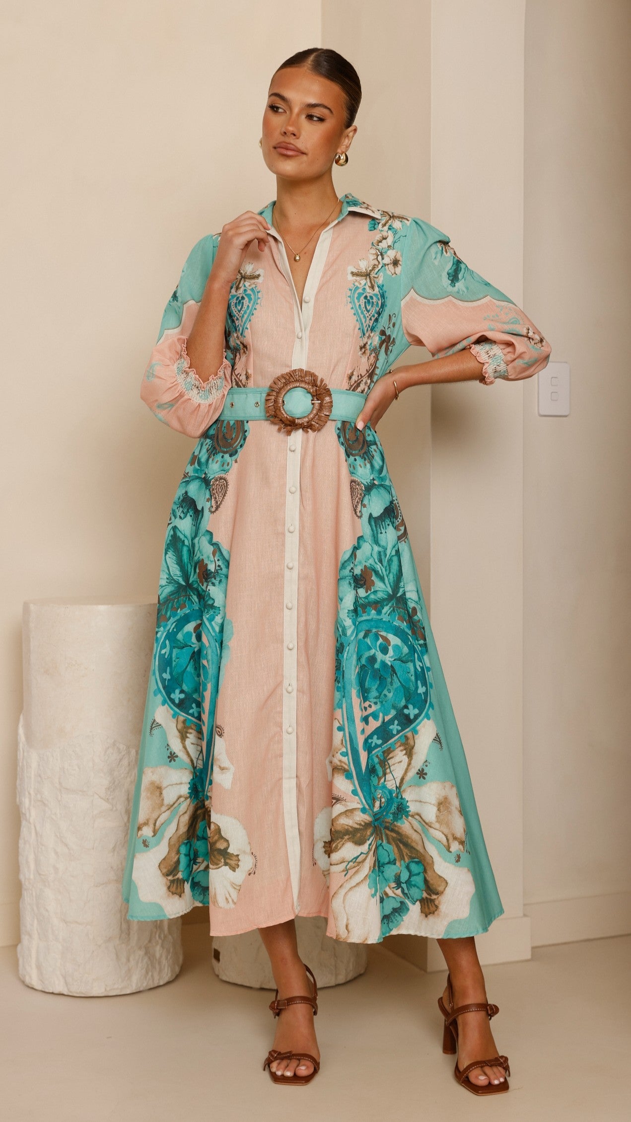 Macy Midi Dress - Willow Print