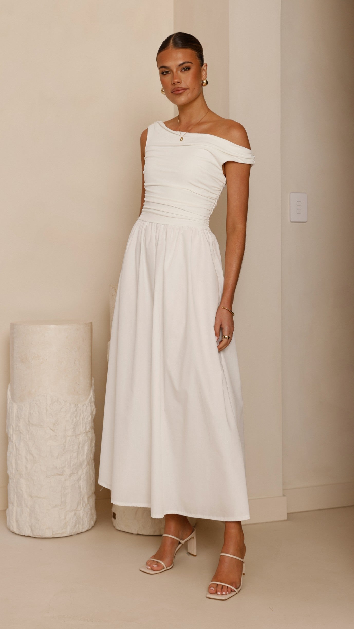 Immy Midi Dress - White