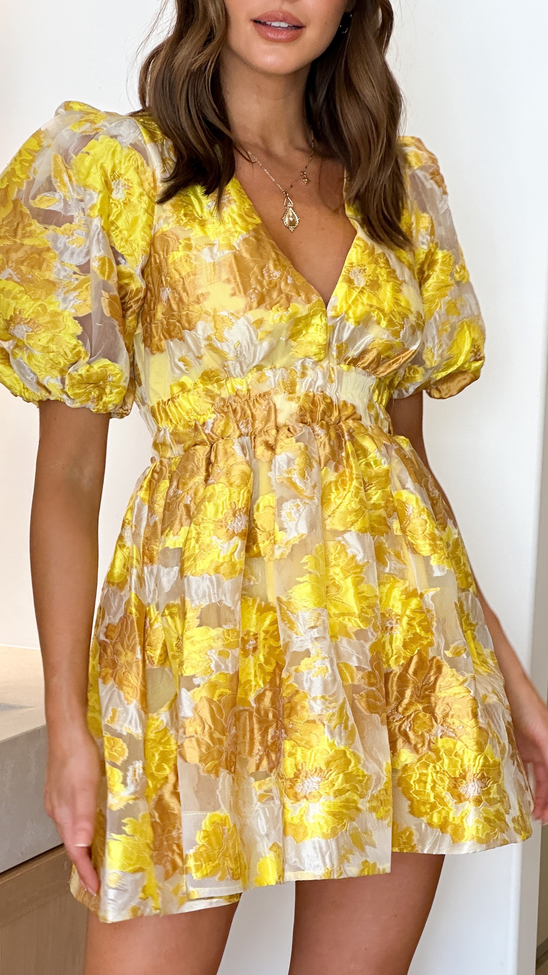Abel Mini Dress - Yellow