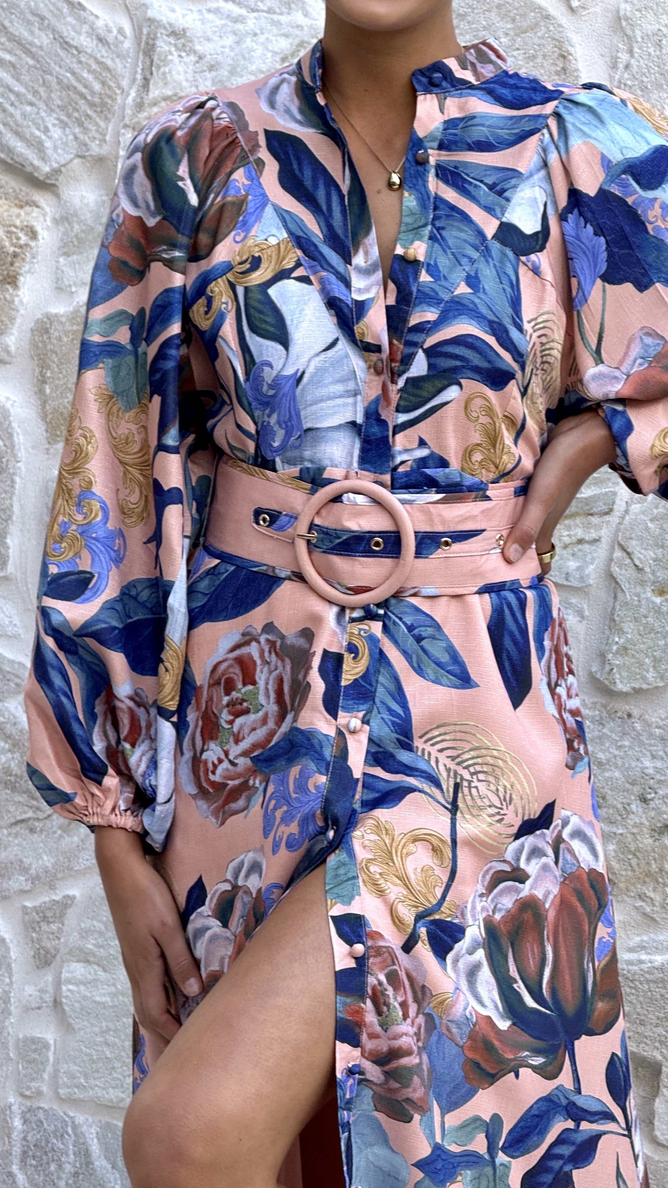 Carmal Long Sleeve Maxi Dress - Donatella Rosa