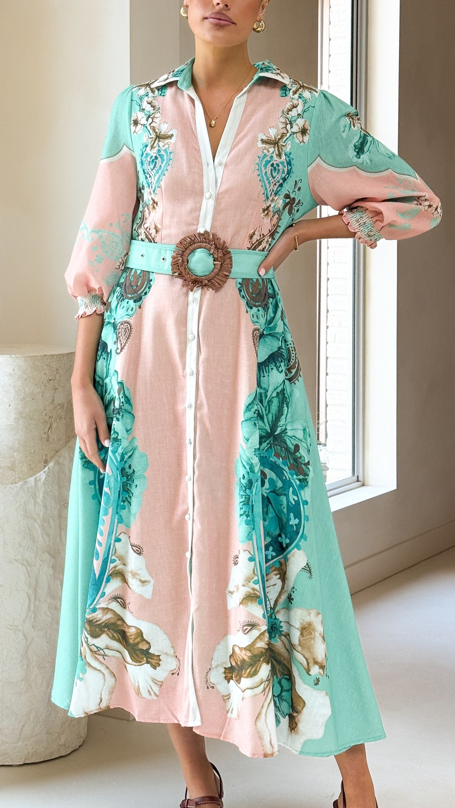 Macy Midi Dress - Willow Print